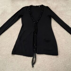 Elie Tahari Black Cardigan